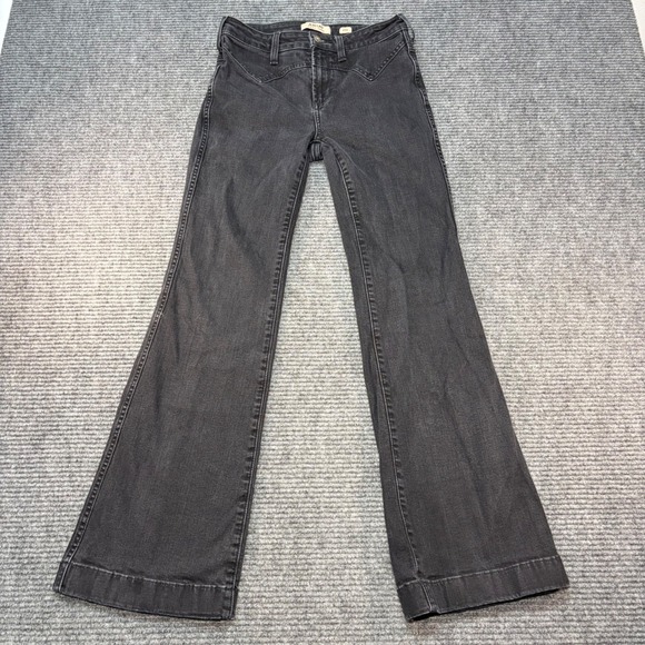 Ariat Denim - Ariat REAL Denim High Rise Slim Trouser Jeans Washed Black Western Yoke 29R